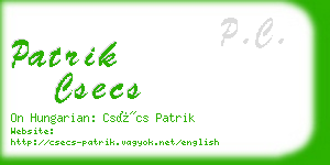 patrik csecs business card